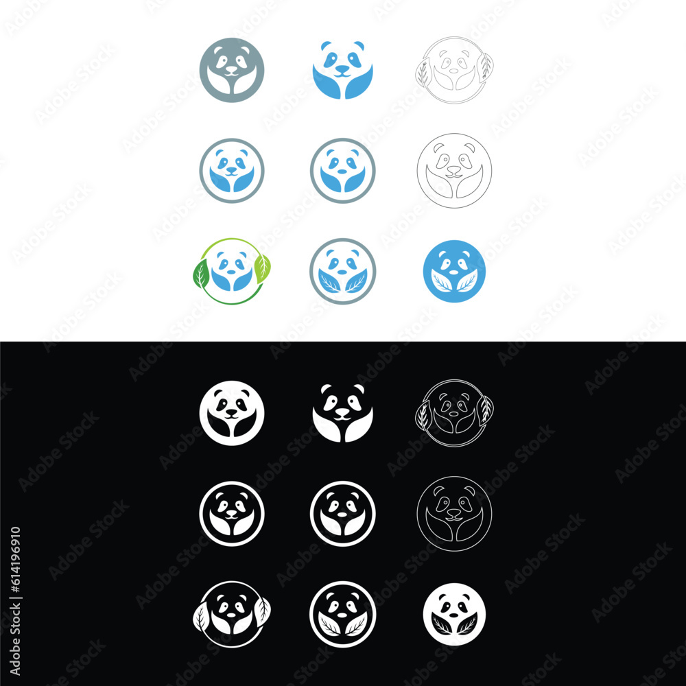 panda leaf logo design,panda logo template,Cute panda face,Love panda logo. cute Panda Logo design vector template. animal, asia, bamboo, heart, character, china, bear, black, pet, safari. panda leaf logo design,panda logo template,Cute panda face,Love panda logo. cute Panda Logo design vector template. animal, asia, bamboo, heart, character, china, bear, black, pet, safari.