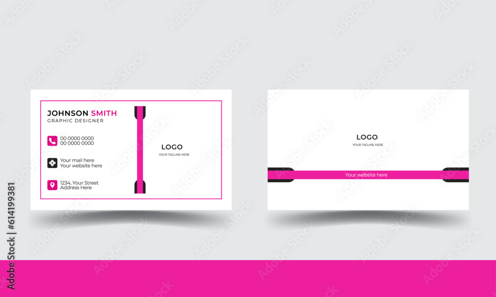 Modern geometric business card vector design Modern geometric business card vector design