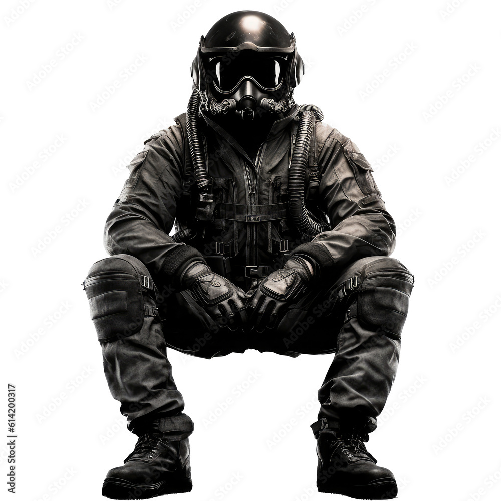 Fototapeta premium pilot flying isolated on white