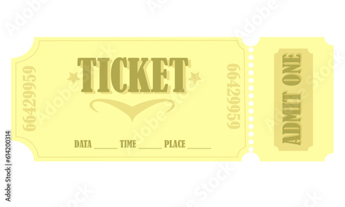Ticket yellow admit one