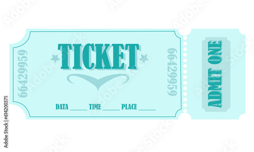 Ticket blue admit one