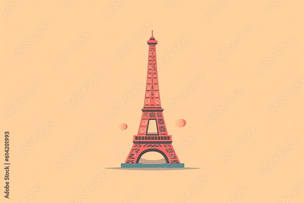 Eifel tower vector illustration. Graphic Resources illustration. Generative AI
