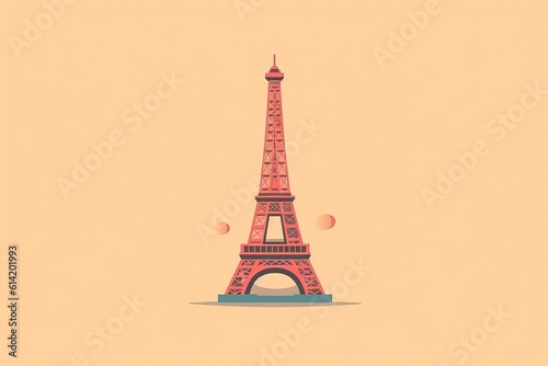 Eifel tower vector illustration. Graphic Resources illustration. Generative AI 