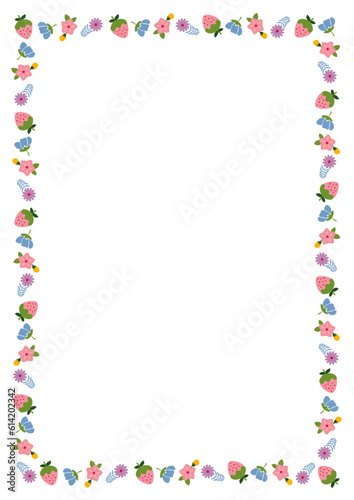 frame of flowers