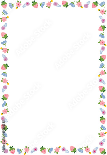 frame with flowers