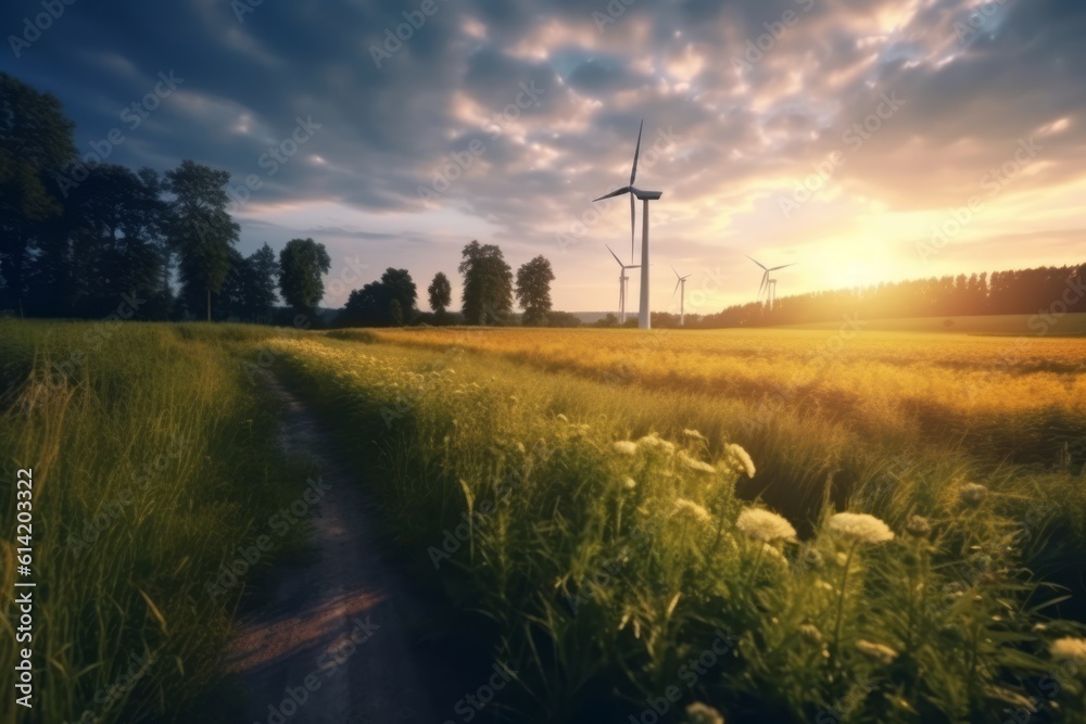 An image portraying eco-friendly practices, such as renewable energy sources, promoting sustainability and environmental consciousness. Generative AI An image portraying eco-friendly practices, such as renewable energy sources, promoting sustainability and environmental consciousness. Generative AI