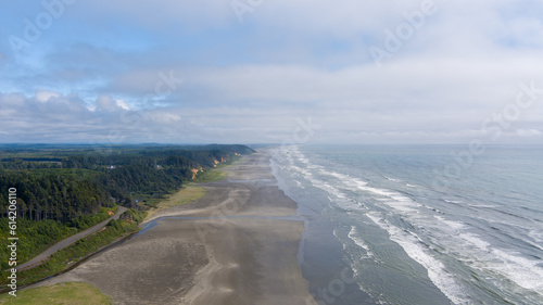Aerial view of Pacific Beach in Seabrook, Washington © George