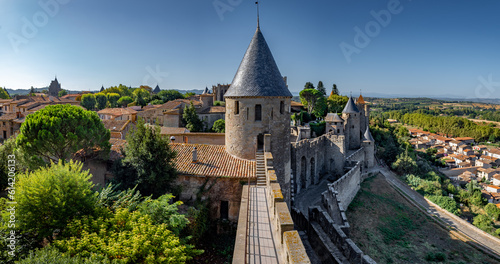 Tablou pe pânză Spectacular Ancient Fortress Of Medieval City Carcassonne In Occitania, France