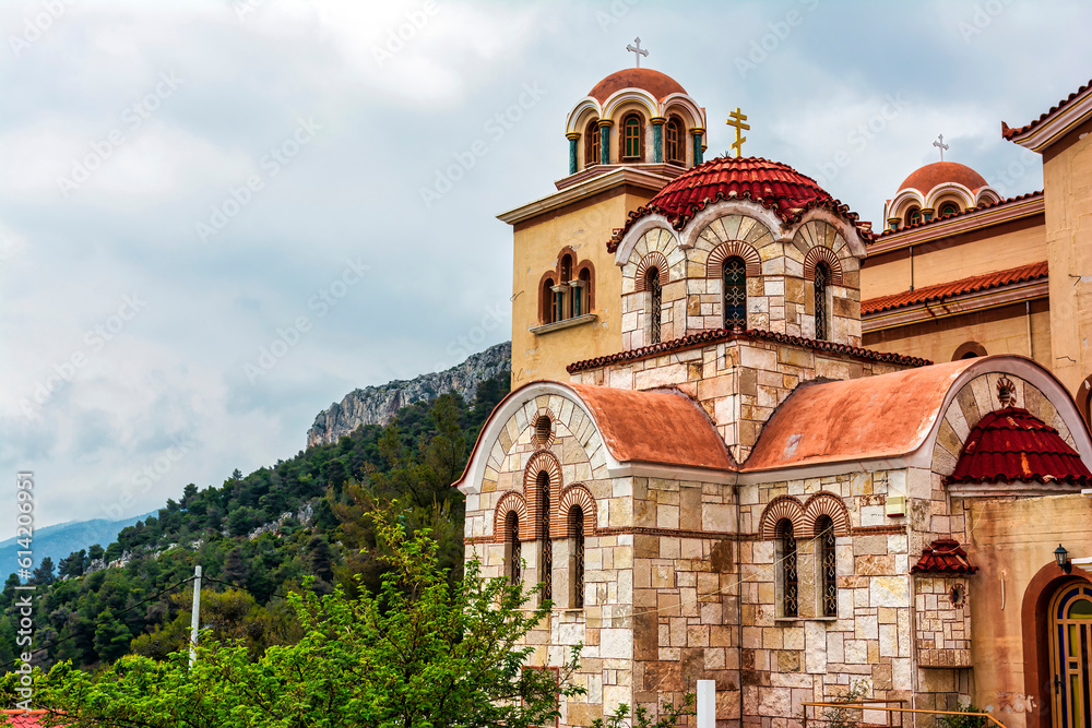 Old orthodox monastery in Greece. St Cyprian Monastery, Attica , Greece