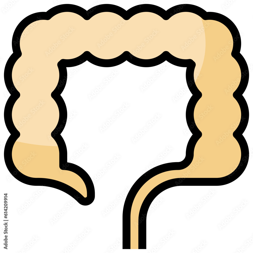 LARGE INTESTINE line icon,linear,outline,graphic,illustration LARGE INTESTINE line icon,linear,outline,graphic,illustration