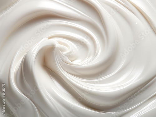 close up white face cream texture background. created with Generative AI photo