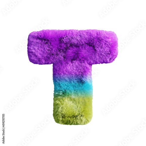 Wallpaper Mural 大文字のT。パステルカラーのふわふわな文字。 Torontodigital.ca