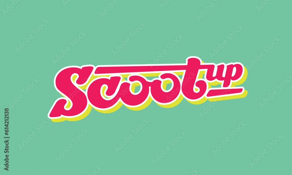 Scooter up lettering, typography Stock Vector Adobe Stock