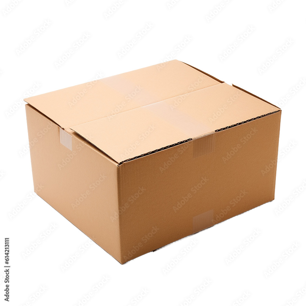 cardboard box isolated  on transparent background	