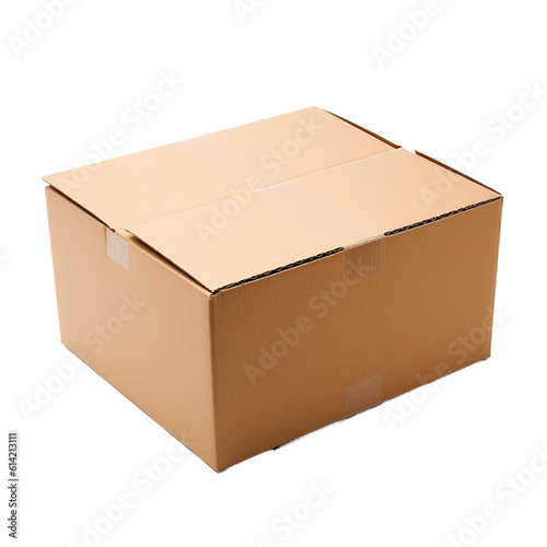 cardboard box isolated on transparent background 
