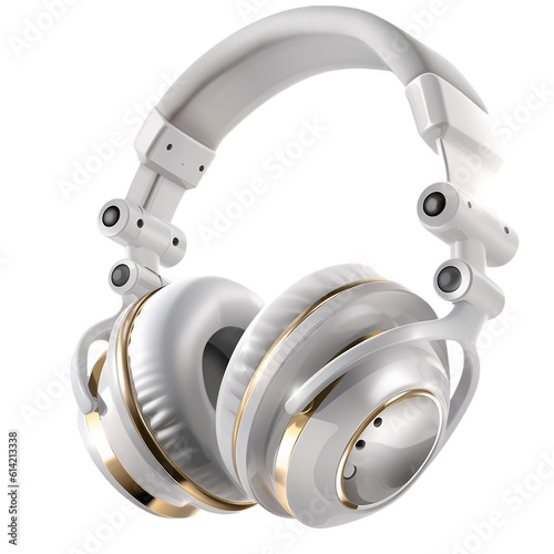 headphones music isolated on transparent background headphones Bluetooth, generative ai