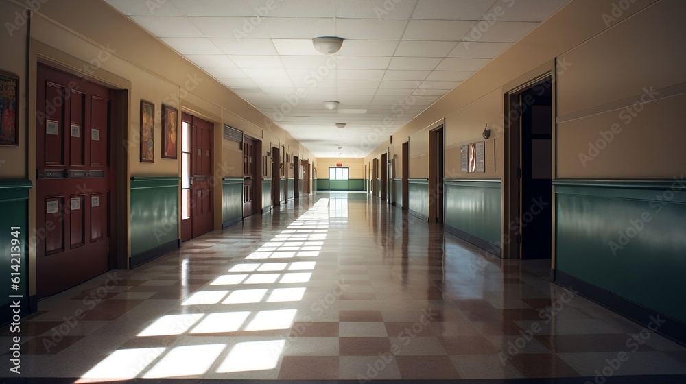 a school hallway