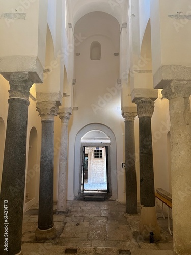 Interior of the pre Romanesque Church of Saint Barbara in Trogir, Croatia photo