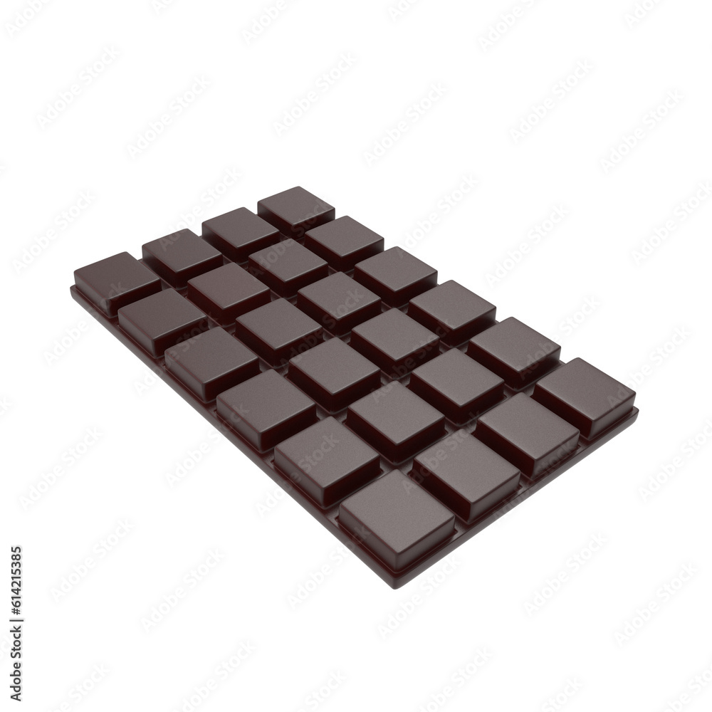 Fototapeta premium delicious Dark chocolate bar 3d illustration render