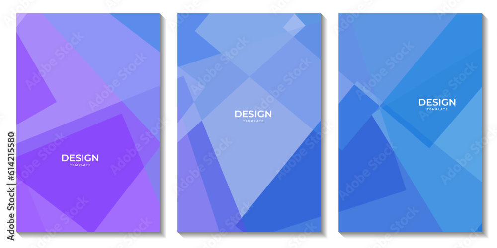 abstract flyers geometric blue and purple background