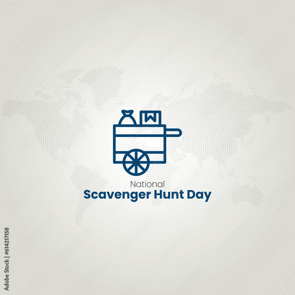 National Scavenger Hunt Day. National Scavenger Hunt Day design suitable for greeting card