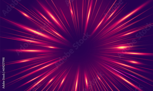 Red glowing lines and strong energy particles.