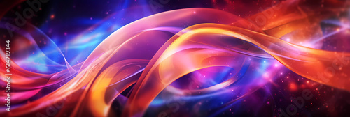 abstract background with glowing purple pink yellow and blue lines