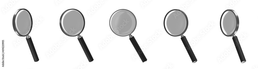 Set of 3d magnifying glass with black handle, PNG,
Isolated transparent Set of 3d magnifying glass with black handle, PNG,
Isolated transparent