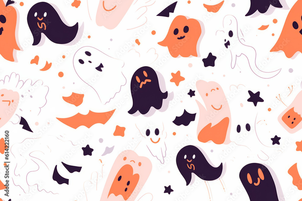 Halloween ghost seamless pattern graphic Halloween ghost seamless pattern graphic