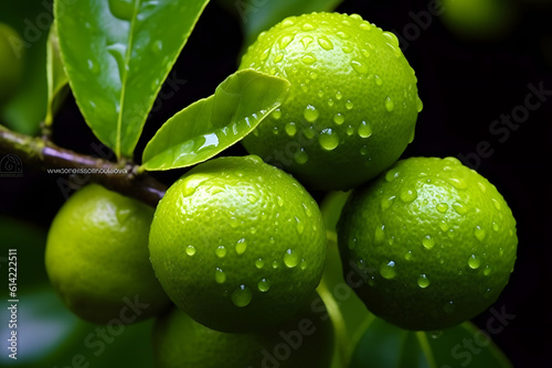 Asian kabosu lime ( Citrus sphaerocarpa ) photo