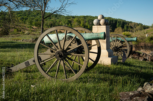 Canvastavla cannon monument in Gettysburg