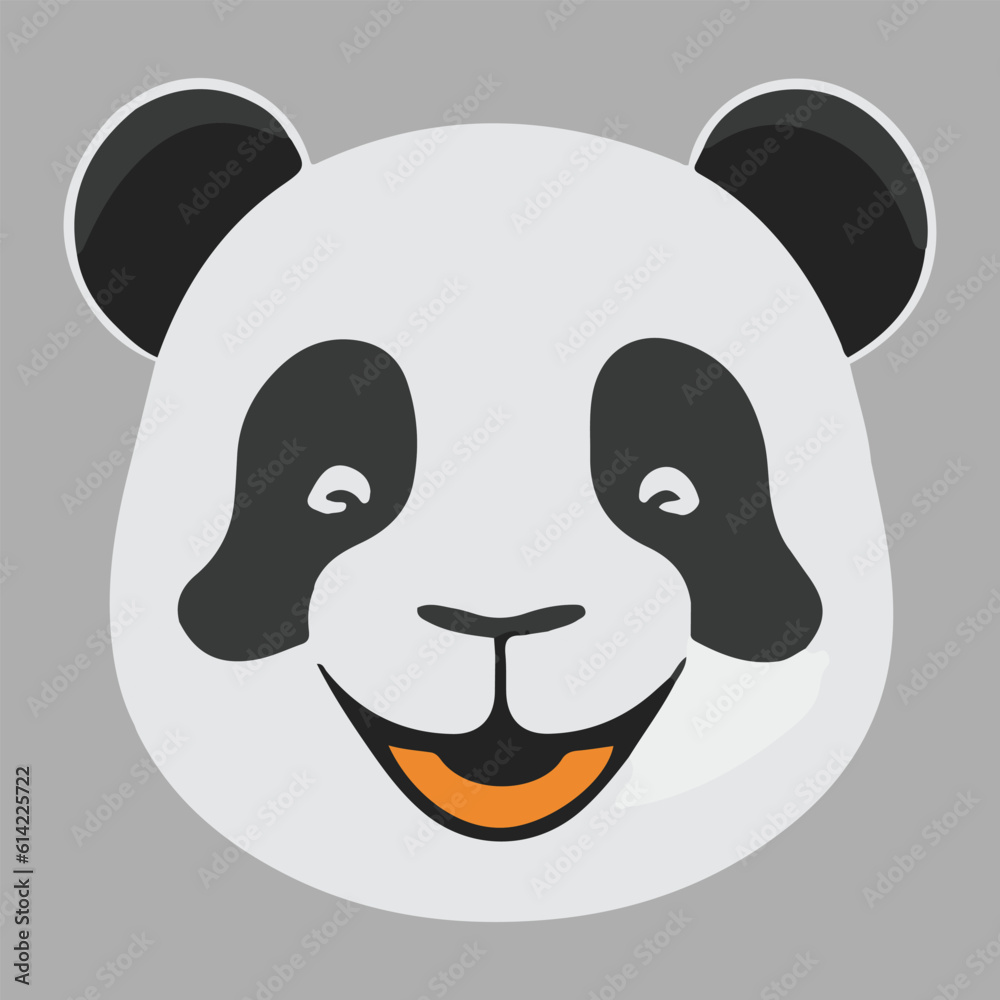 A default simple smile panda logo design A default simple smile panda logo design