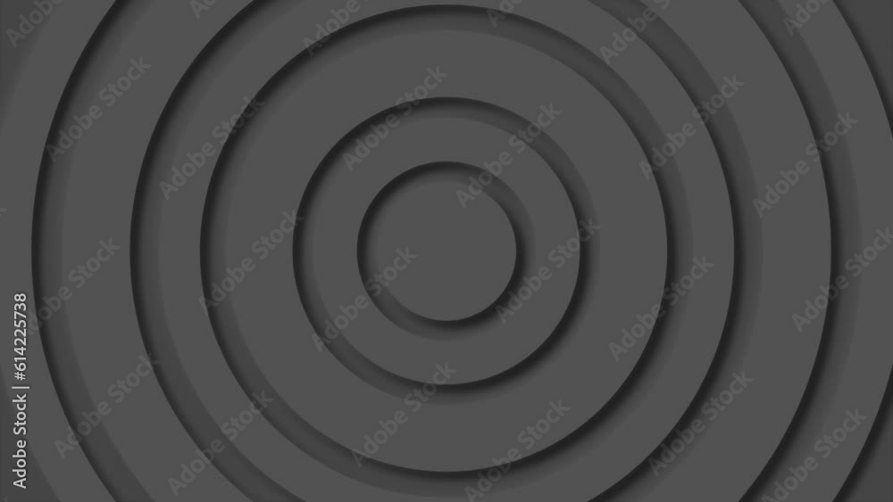 Gray circles pulsate in a wavy way