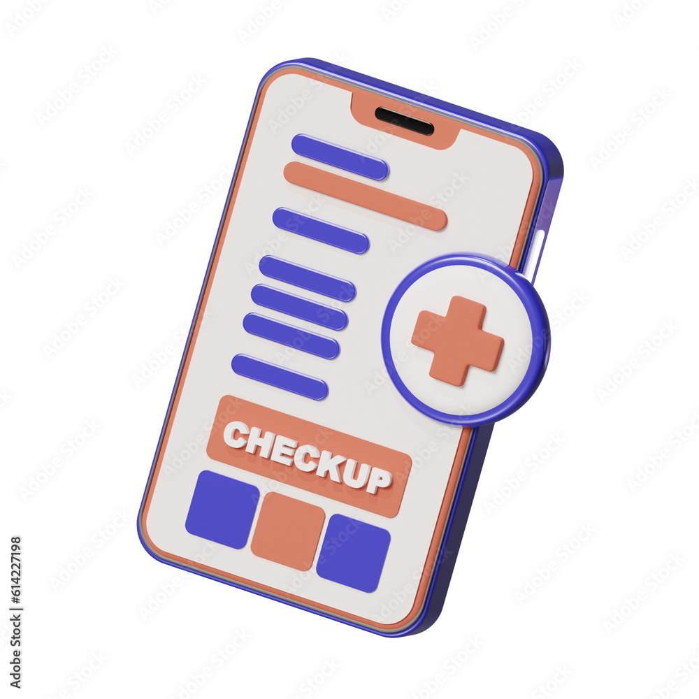 A blue background with a checkup on the screen A blue background with a checkup on the screen