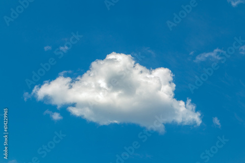 Small white cloud in the blue sky