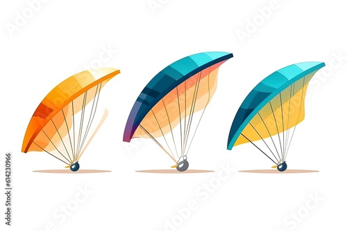 Hang Glider Illustration. Transportation illustration. Generative AI