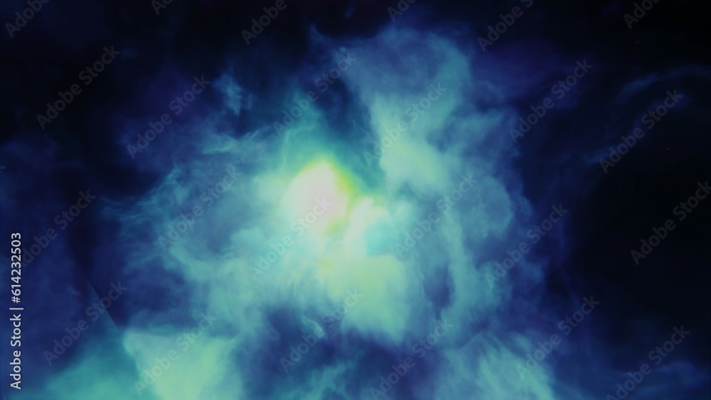 Cosmic Nebula Explosion Illustration. Big bang nebula