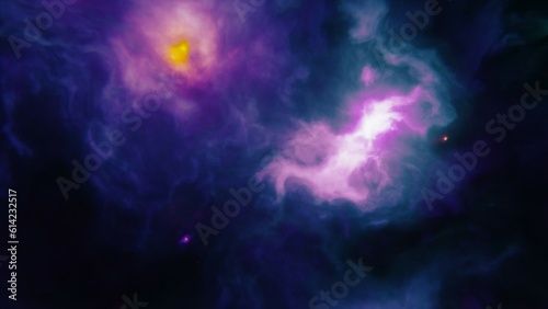 Cosmic Nebula Explosion Illustration. Big bang nebula