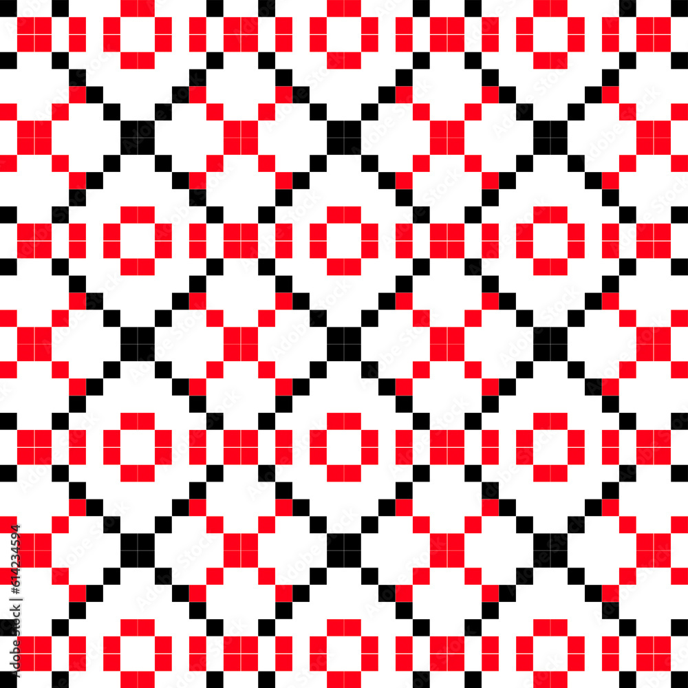 Fototapeta premium Abstract pixel art pattern seamless background 