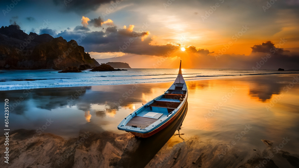 boat on the lake