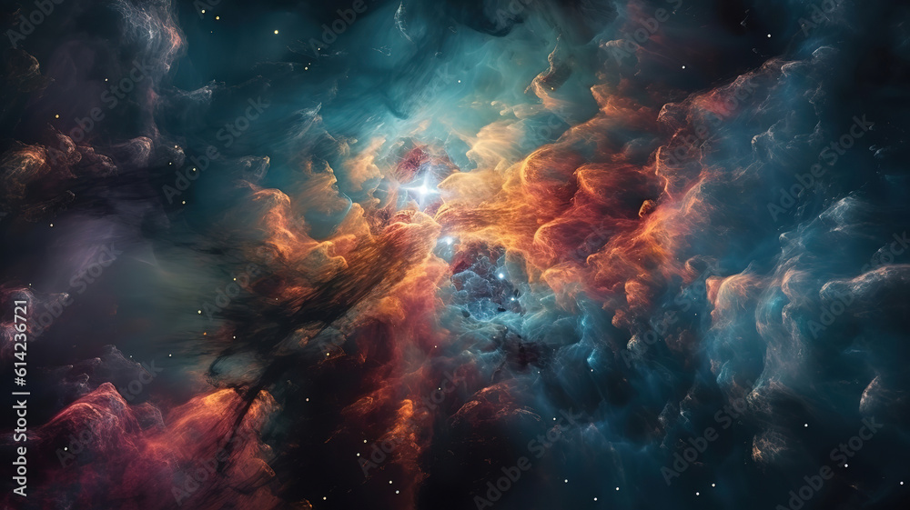 Orion Nebula Detailed HDR Capture Interstellar Explosion. Generative Ai