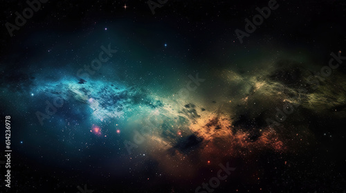 Experience the mysteries of the Milky Way Galaxy, Mix color. Generative Ai © hassanmim2021