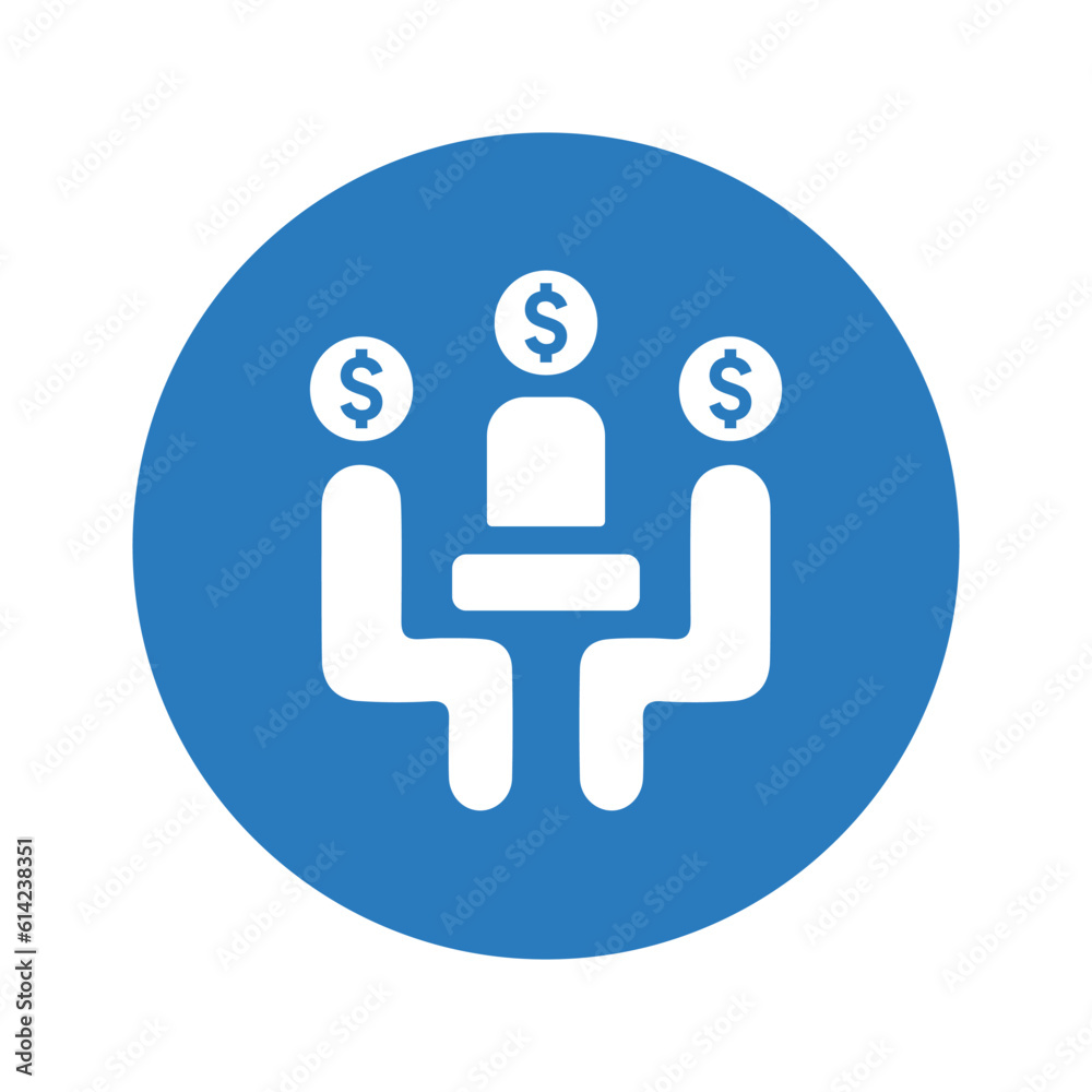 Employee cost and salary icon . Employee cost and salary icon .