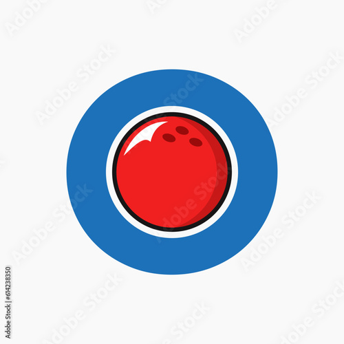 Bowling Logo Design On Letter O Concept. Bowling Sport Logotype Symbol