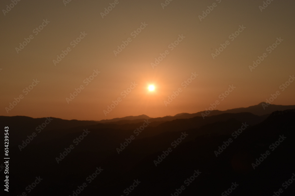 Fototapeta premium sunset in the mountains