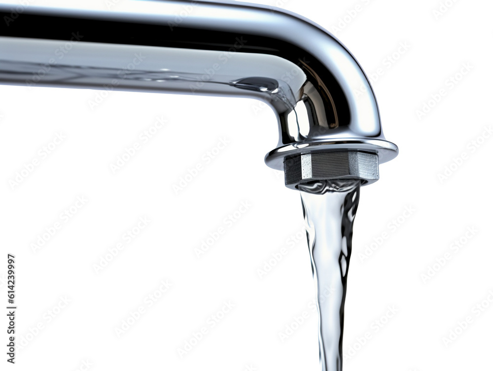 Faucet with water drop close up isolated on transparent or white background, png Faucet with water drop close up isolated on transparent or white background, png