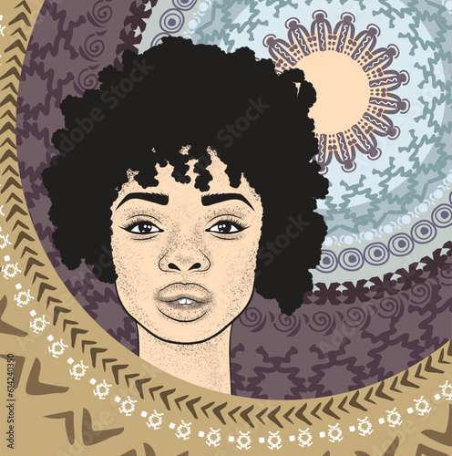 Girl on an ethnic background
