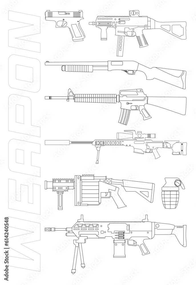 vector line art weapone vector line art weapone