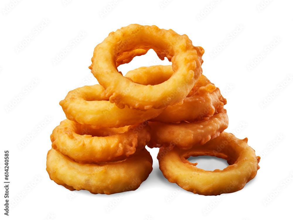 Onion rings isolated on transparent or white background, png Onion rings isolated on transparent or white background, png