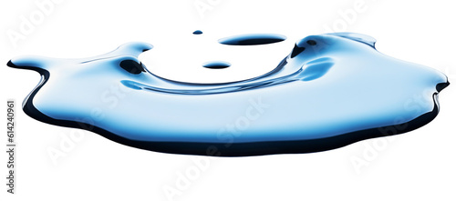 Photo Water spill puddle and droplets isolated on transparent or white background, png